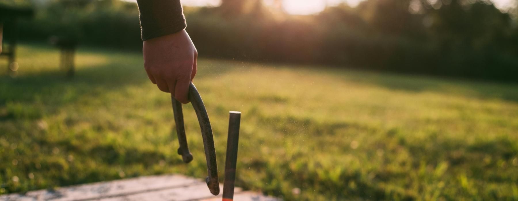 a hand holding a stick