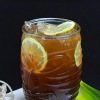 glass of tea with lemons